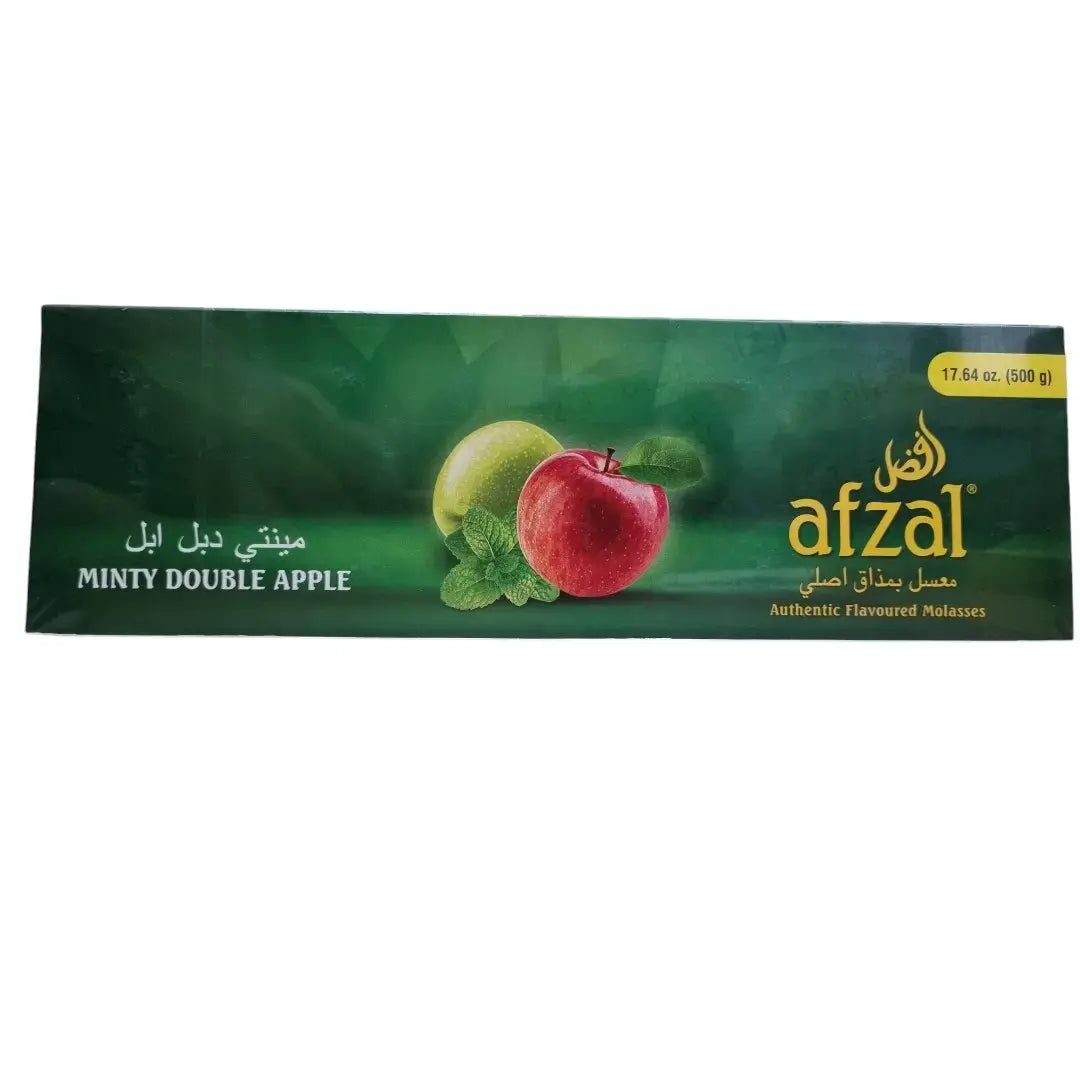 Afzal Minty Doubly Double Apple, Afzal Minty Doubly Double Apple Hookah Flavor, Afzal Minty Double Apple 500g, Minty Double Apple Hookah Flavor 500g, Afzal Shisha Flavor, Double Apple Mint Hookah Flavor, Mint Hookah Flavor