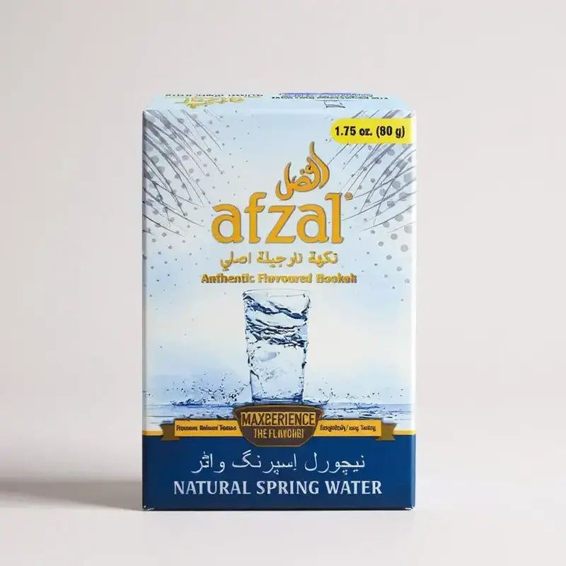 Afzal Natural Spring Water, Afzal Natural Spring Water Hookah Flavour, Natural Spring Water Hookah Flavour 50g, Afzal Hookah Flavour, Spring Water Flavour, Buy Hookah Flavour Online