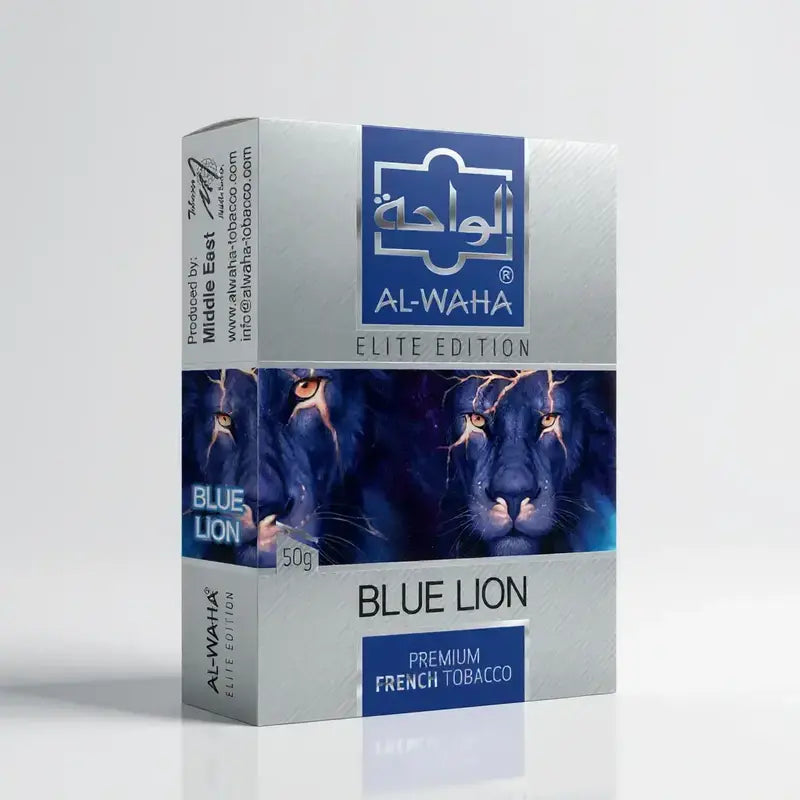 Al-Waha Blue Lion Hookah Flavour 50g Elite Edition with watermelon, blueberry and mint