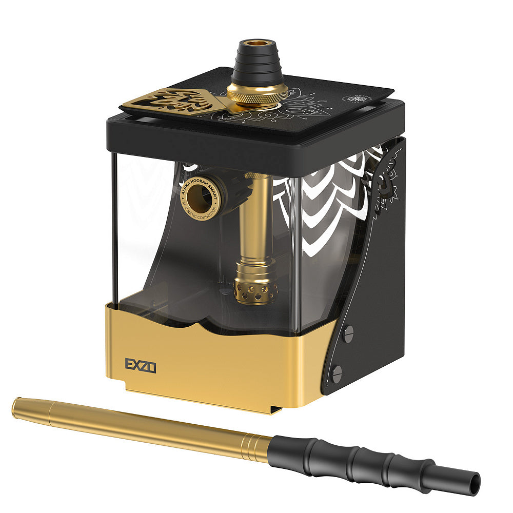 Alpha Hookah Smart EXZO, Alpha Hookah EXZO, Smart EXZO Hookah, Alpha Hookah Smart Hookah, premium hookah, LED hookah, modern hookah, stainless steel hookah, Alpha Hookah India, buy Alpha Hookah Smart EXZO, premium hookah India, hookah with LED light, waterfall purge hookah, adjustable diffuser hookah