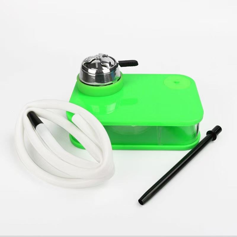 Aqua Cube LED Hookah in Green