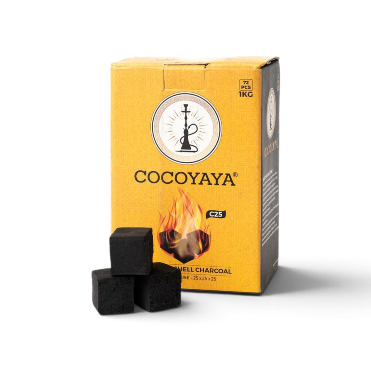 Cocoyaya Coconut Coal, Cocoyaya Coconut Charcoal, Cocoyaya 1kg Coal, Cocoyaya 72 Pcs Coal, Hookah Coconut Coal, Hookah Charcoal 1kg, Coconut Coal for Hookah, Coconut Charcoal India, Shisha Coconut Coal, Hookah Coal 72 Pcs