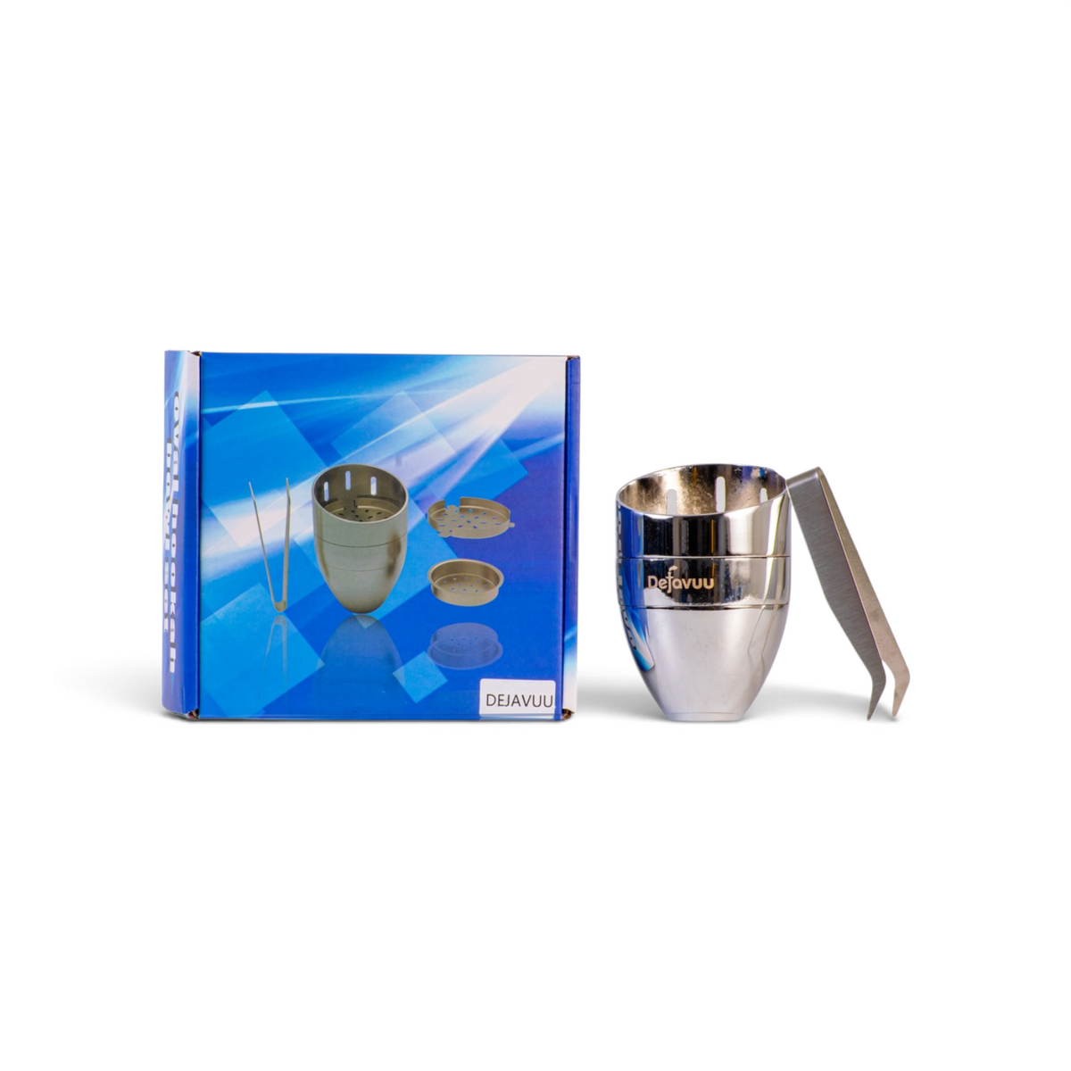 Dejavuu hookah chillum, alloy metal hookah chillum, pull drawer hookah chillum, hookah chillum with tray, metal hookah bowl, charcoal hookah chillum, Dejavuu hookah accessories, hookah heat management accessory, metal hookah accessory, buy hookah chillum online India