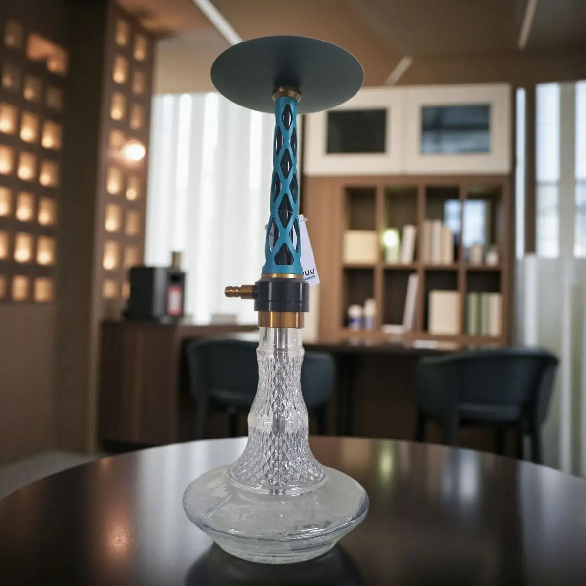 Dejavuu Blue Flyer Hookah, Dejavuu Hookah, Blue Flyer Hookah, Dejavuu Blue Hookah, 26 Inch Hookah, Blue Hookah, Aluminum Hookah, Glass Base Hookah, Designer Hookah, Premium Hookah, Modern Hookah, Buy Dejavuu Hookah Online