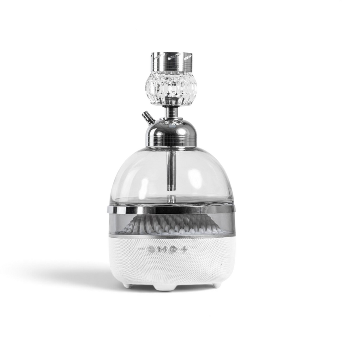 Dejavuu Hi Fi Bomb Hookah, Hi Fi Bomb Hookah, Bluetooth speaker hookah, LED hookah, Dejavuu hookah India, premium hookah with speaker, 15.5 inch hookah, silver hookah, hookah with LED light, hookah with Bluetooth speaker