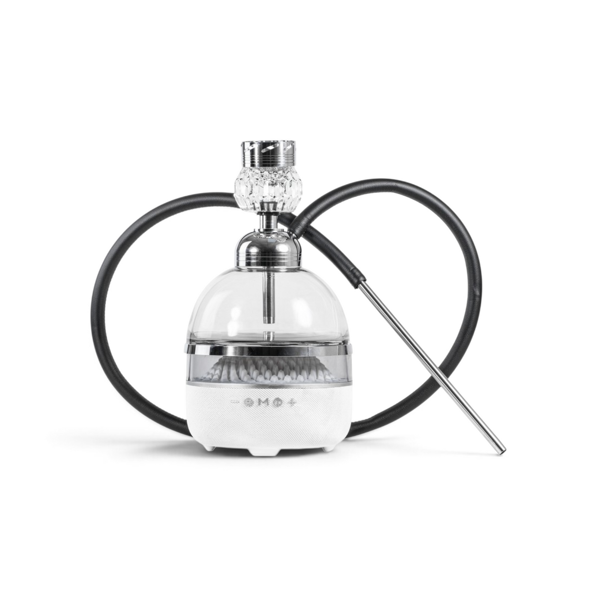Dejavuu Hi Fi Bomb Hookah, Hi Fi Bomb Hookah, Bluetooth speaker hookah, LED hookah, Dejavuu hookah India, premium hookah with speaker, 15.5 inch hookah, silver hookah, hookah with LED light, hookah with Bluetooth speaker