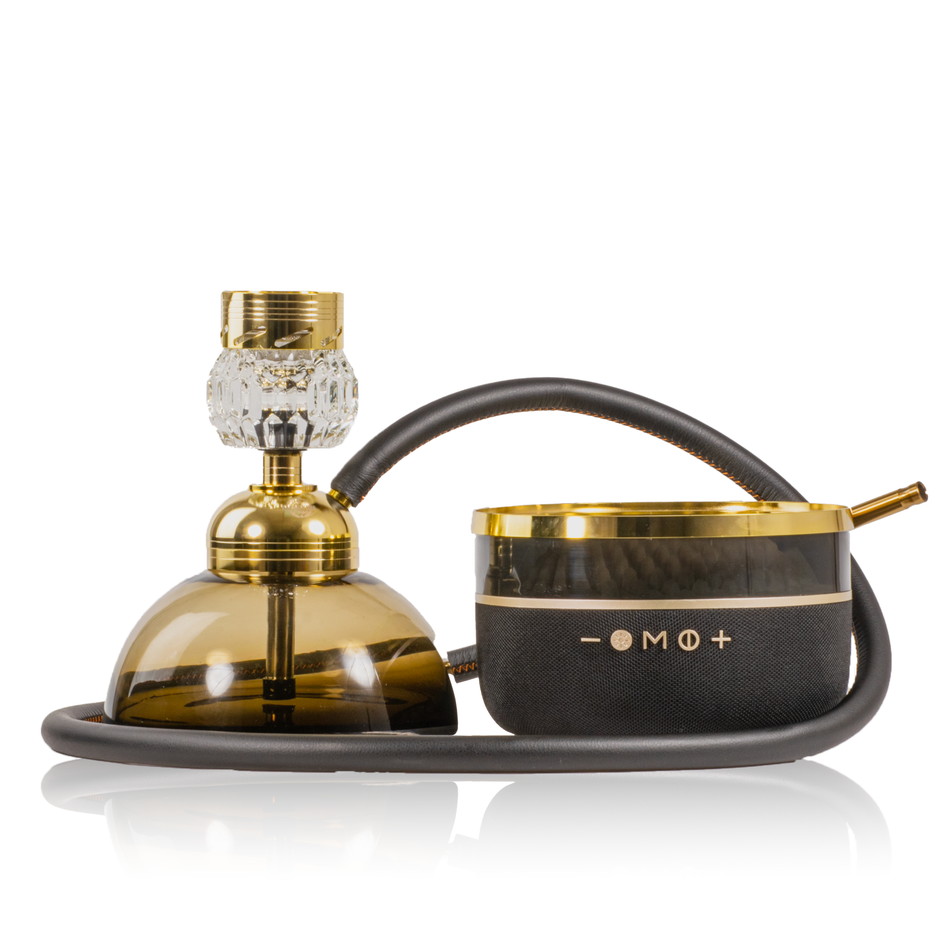 Dejavuu Hi Fi Bomb Hookah, Hi Fi Bomb Hookah Gold, Dejavuu Gold Hookah, Bluetooth Speaker Hookah, LED Hookah, premium hookah, 15.5 inch hookah, glass base hookah, hookah with Bluetooth speaker, hookah with LED light, buy Dejavuu hookah online, premium hookah India