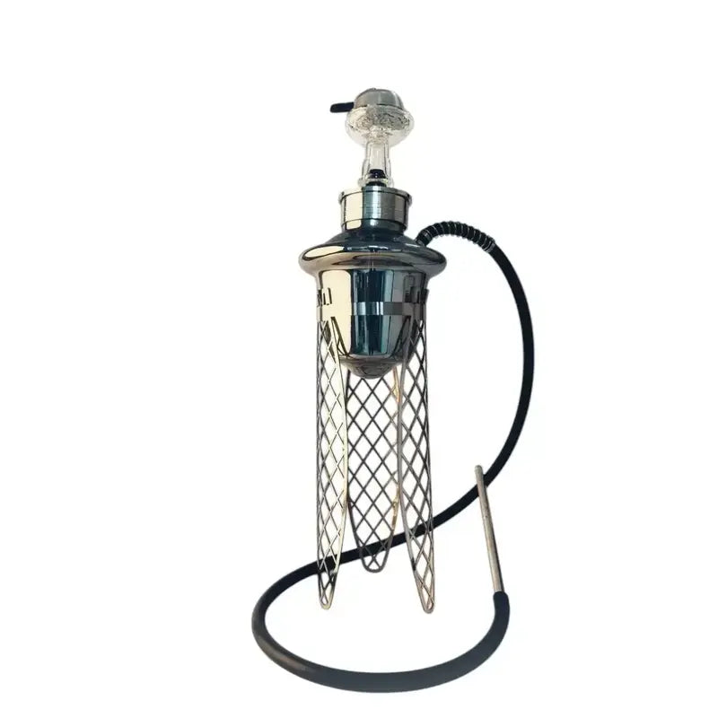 Dejavuu Queen Fly silver 26 inch hookah with glass phunnel, metal base, aluminium body and silicone pipe