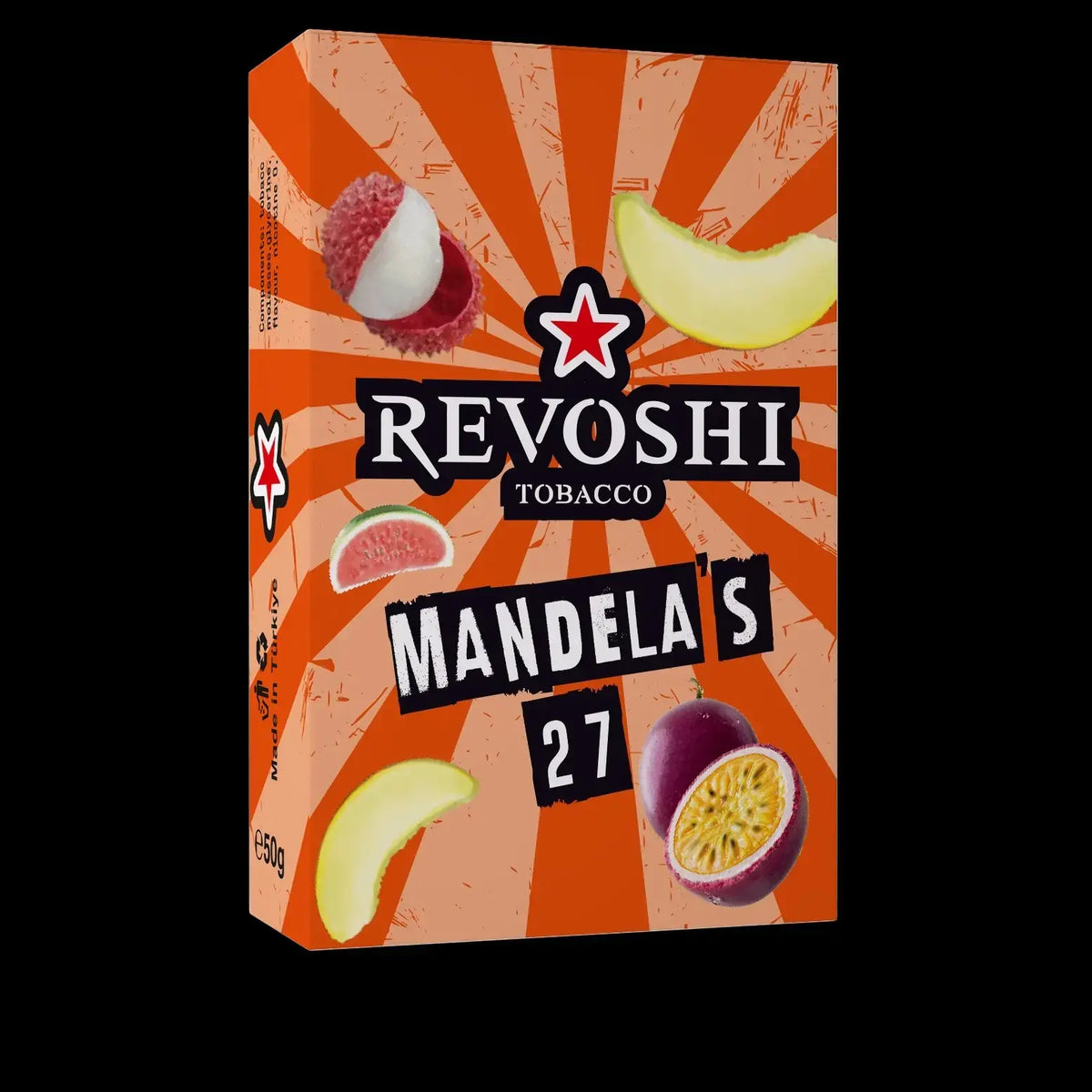 Revoshii Mandela's 27, Revoshii Mandela's 27 Hookah Flavor, Revoshii Mandela's 27 50g, Mandela's 27 Hookah Flavor 50g, Revoshii Shisha Flavor, Tropical Hookah Flavor, Fruity Hookah Flavor, Revoshii Hookah Flavor