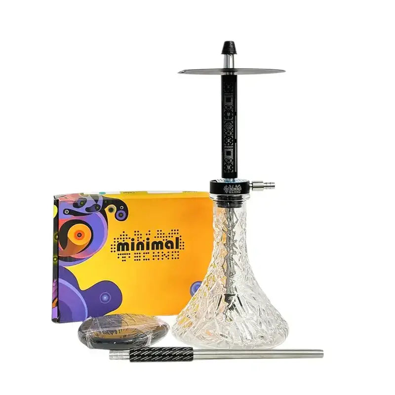 Geometry Minimal Techno 24 inch aluminium hookah with glass base and modern techno design