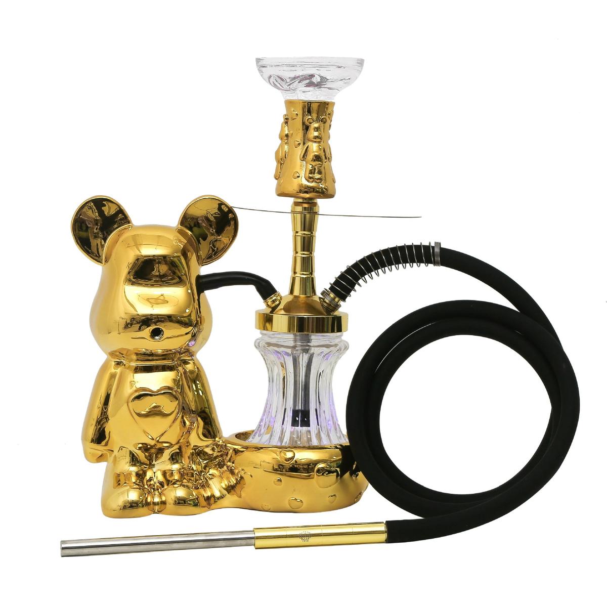 Gloomys Teddy Bear LED Hookah with Glass Base