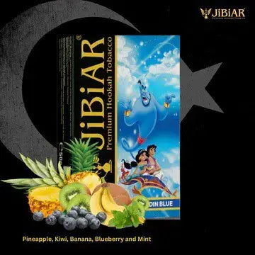 Jibiar Aladin Blue, Jibiar Aladin Blue 50g, Jibiar hookah flavour, Aladin Blue hookah flavour, pineapple kiwi banana hookah flavour, blueberry mint hookah flavour, Jibiar flavours India, Turkish hookah flavour