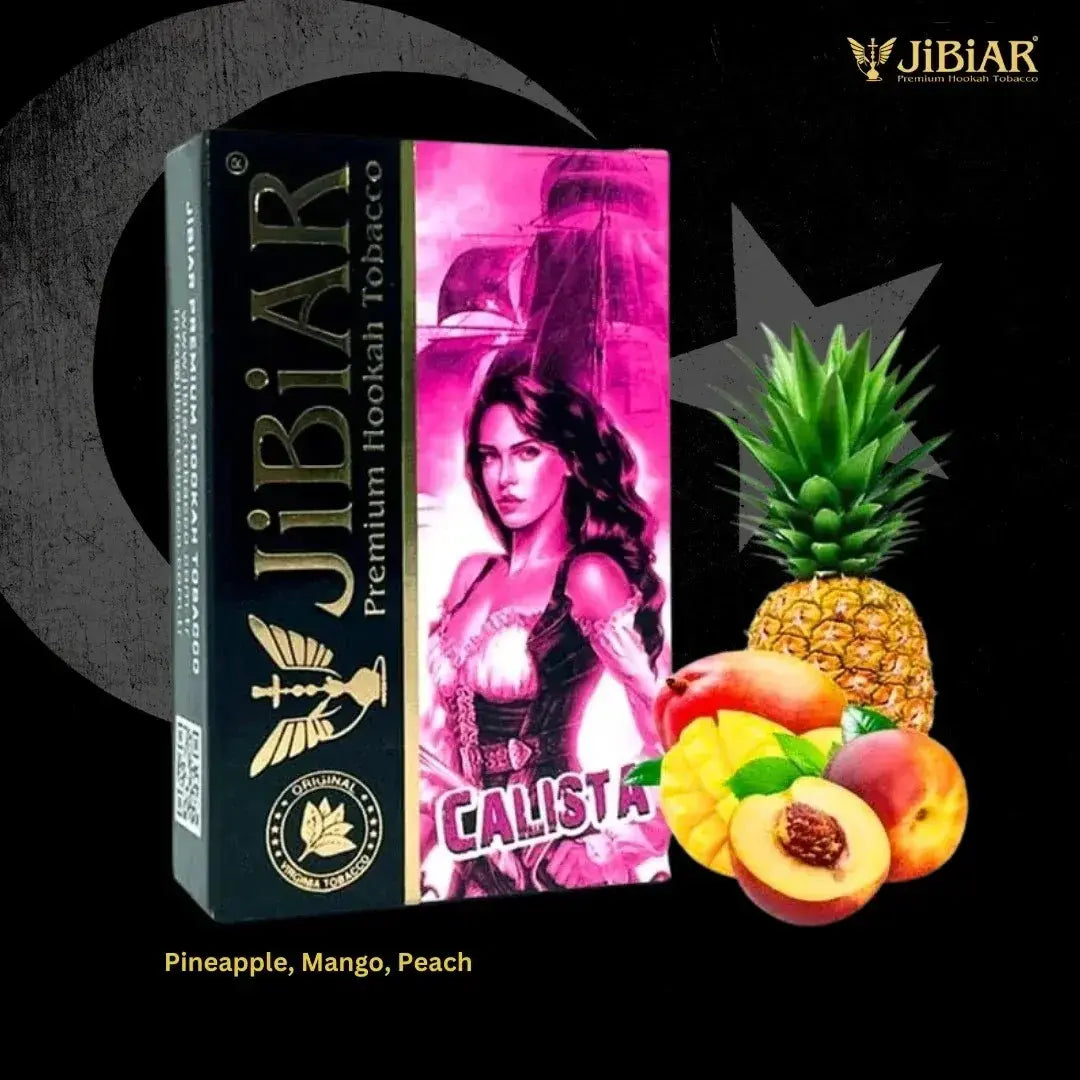 Jibiar Calista, Jibiar Calista 50g, Jibiar hookah flavour, Calista hookah flavour, pineapple mango peach hookah flavour, tropical hookah flavour, Jibiar flavours India, Turkish hookah flavour