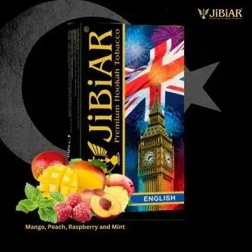 Jibiar English hookah flavour 50g, Jibiar English flavour, mango peach raspberry mint hookah flavour, Jibiar hookah flavour, buy Jibiar English online, 50g hookah flavour