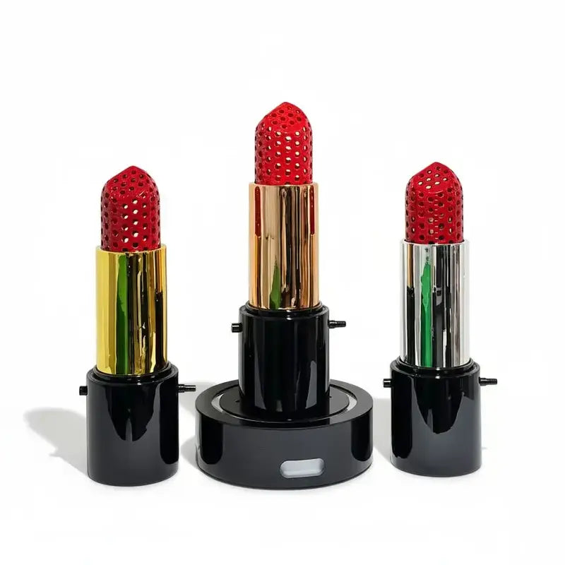 Lipstick Hookah Set 55cm aluminium hookah with multi-colour metallic design