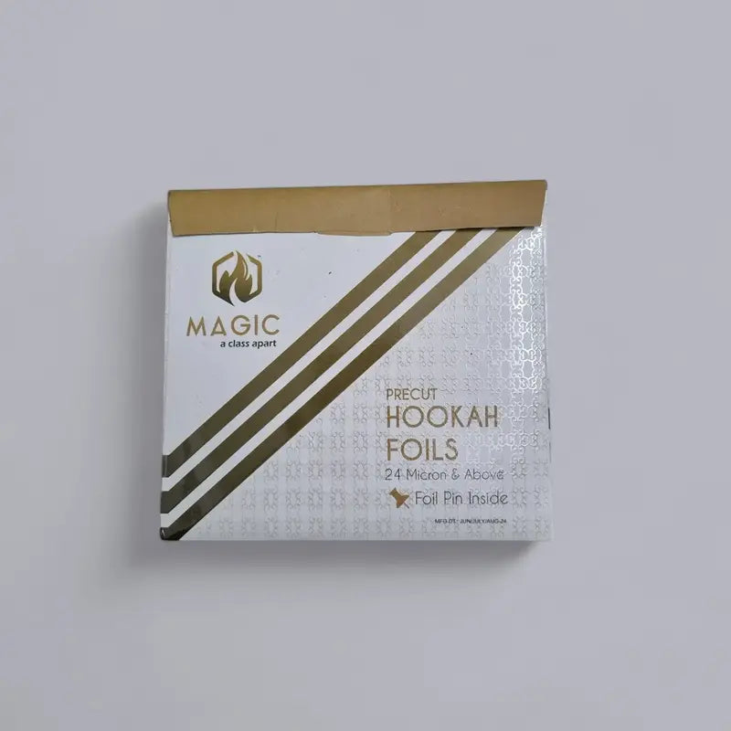 Magic pre-cut 24 micron hookah foils with foil pin for hookah bowl preparation