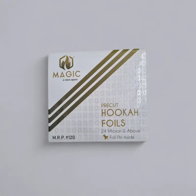 Magic pre-cut 24 micron hookah foils with foil pin for hookah bowl preparation