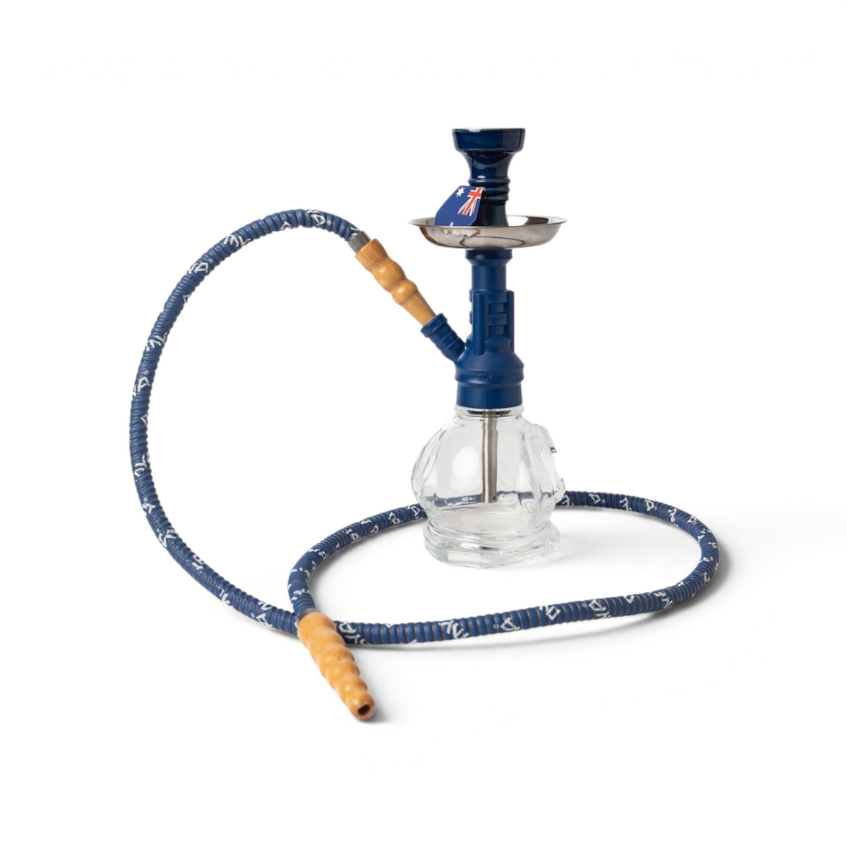 MYA Golazo Original Hookah 14 inch with acrylic X-function stem, transparent glass base and ceramic bowl