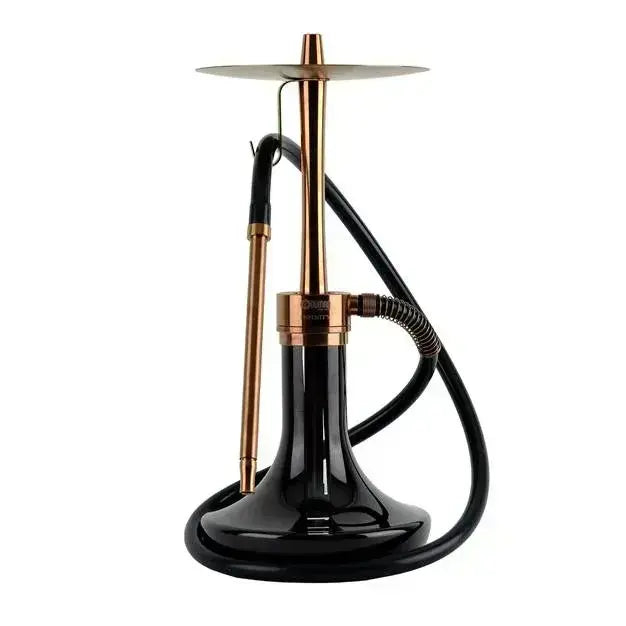 Oduman Infinity black glass bronze body 45 cm hookah with silicone hose and diffuser