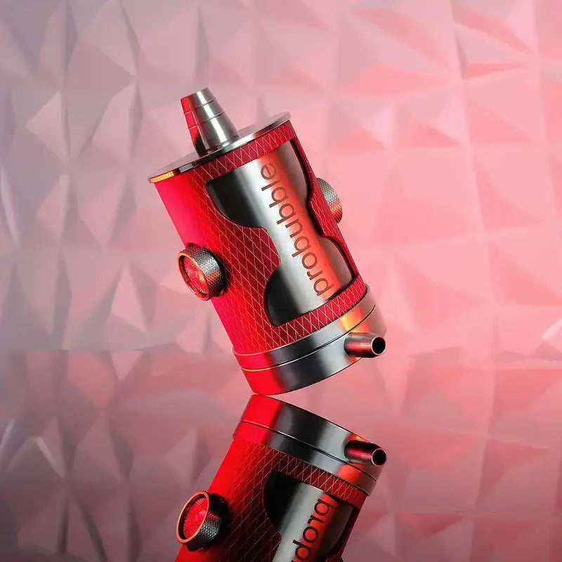 Oduman Probubble red 16 cm compact hookah with stainless steel parts and special purge system