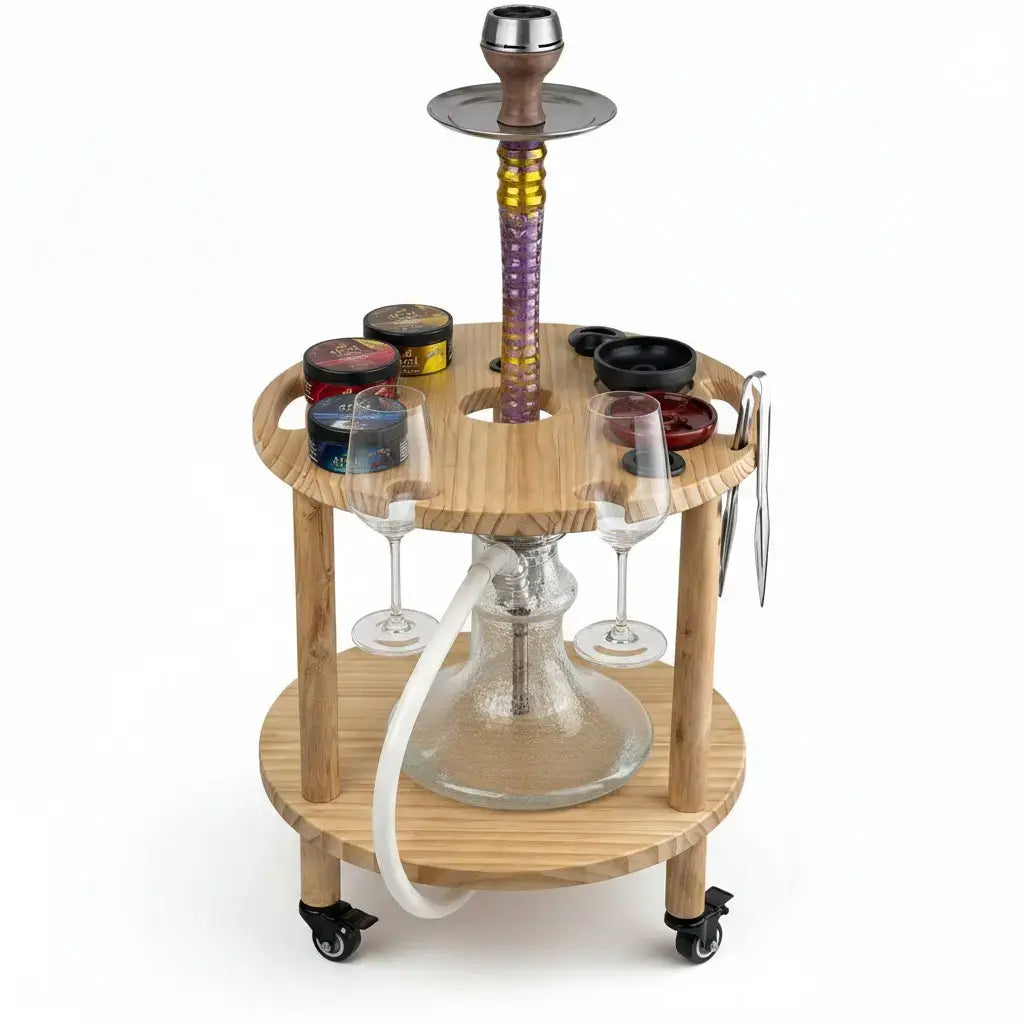 Luxury Wooden Hookah Trolley