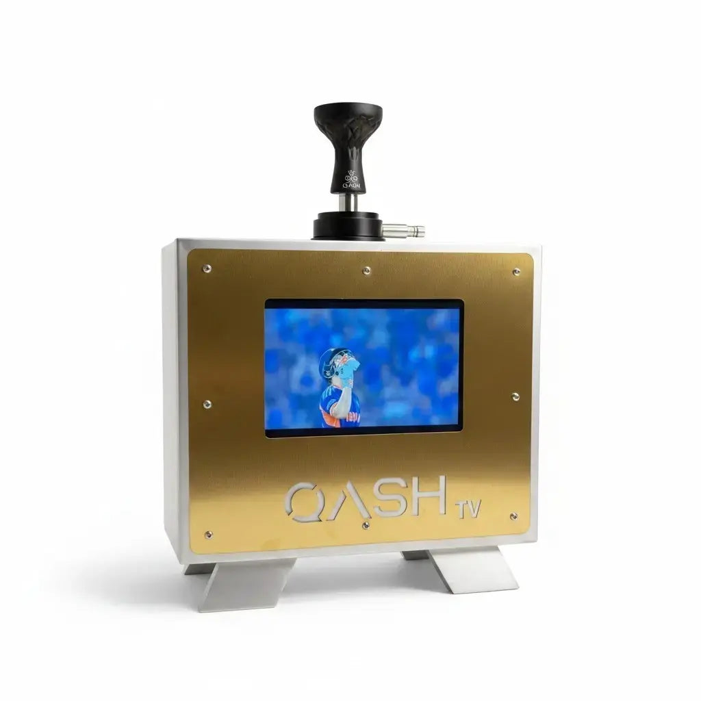 Qash TV Touchscreen Hookah 24 Inch with Silicone Pipe and Chillum