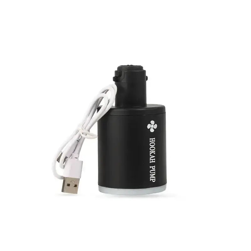 Rechargeable hookah pump, portable hookah pump, hookah pump with LED light, electric hookah pump, hookah starter pump, USB hookah pump, Type-C hookah pump, portable hookah accessory, hookah charcoal starter