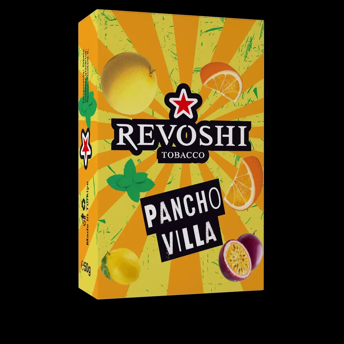 Revoshii Pancho Villa, Revoshii Pancho Villa Hookah Flavor, Revoshii Pancho Villa 50g, Pancho Villa Hookah Flavor 50g, Revoshii Shisha Flavor, Citrus Hookah Flavor, Passion Fruit Hookah Flavor, Mint Hookah Flavor, Revoshii Hookah Flavor