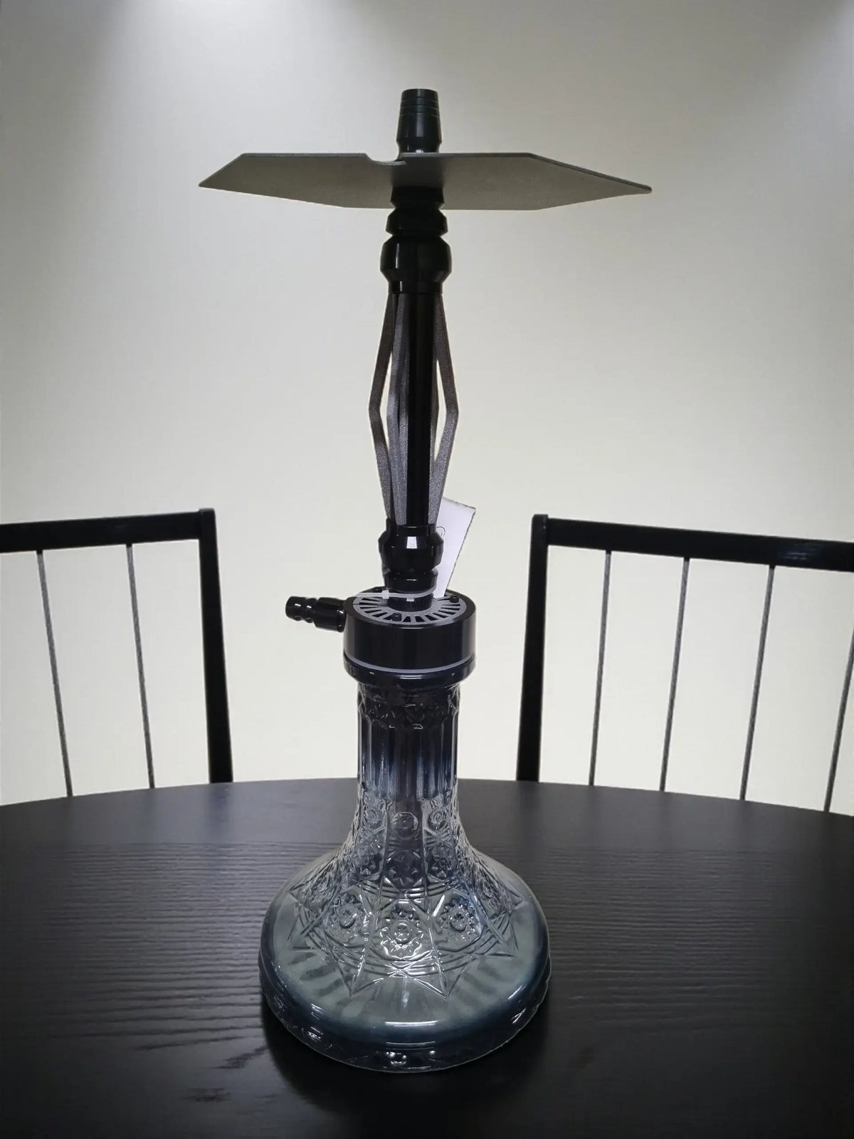 Shadow Lord Russian Hookah, 20 Inch Russian Hookah, Black Hookah, Russian Hookah Online, Premium Hookah, 20 Inch Hookah India, Black Glass Hookah