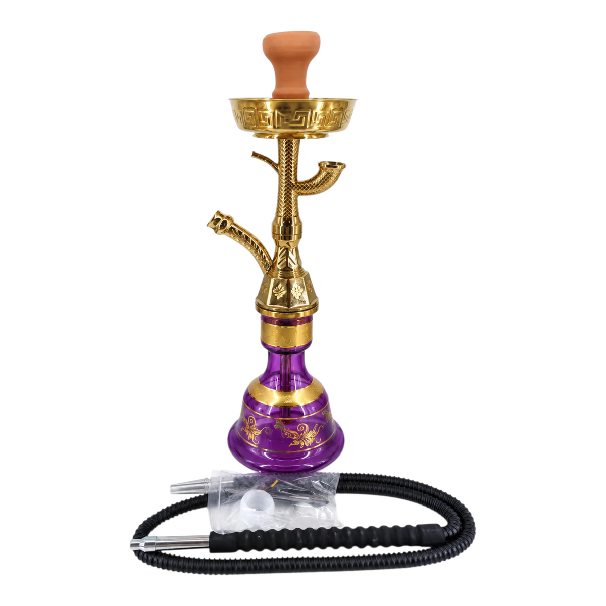 Sheesha King purple Egyptian hookah 22 inch with plastic pipe