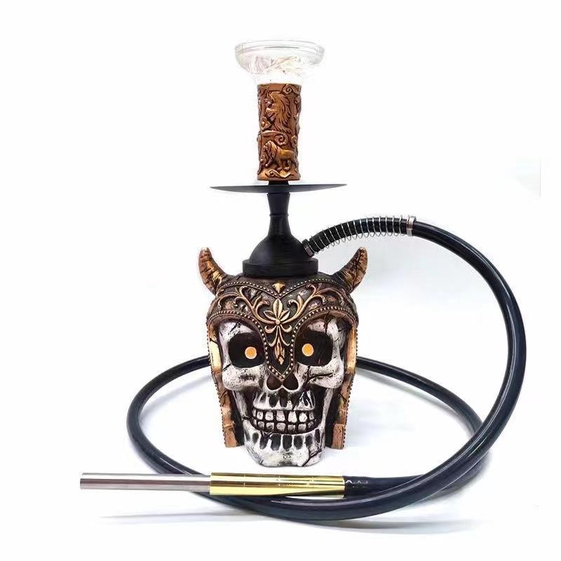 Viking Skull LED Hookah front view
