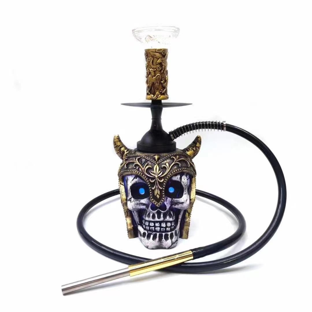 Viking Skull LED Hookah with LED eyes